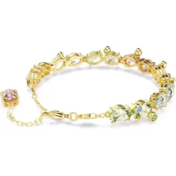 Swarovski Armbänder-Gema Tennis Armband Verschiedene Schliffe Mehrfarbig Gold - 5705808