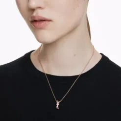 Swarovski Halsketten-Hyperbola Halskette Verschiedene Schliffe Twist Weiss Roségold - 5689788