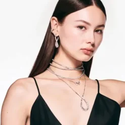 Swarovski Halsketten-Hyperbola Halskette Verschiedene Schliffe Unendlichkeit Weiss - 5679438