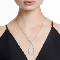 Swarovski Halsketten-Hyperbola Halskette Verschiedene Schliffe Unendlichkeit Weiss - 5679438