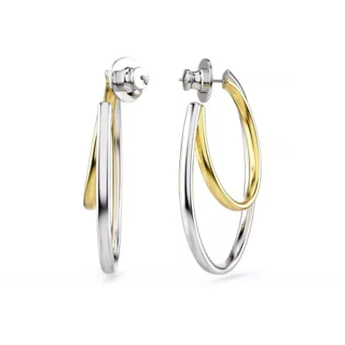 Swarovski Ohrringe-Hyperbola Kreolen Rundschliff Mittel Weiss - 5702400