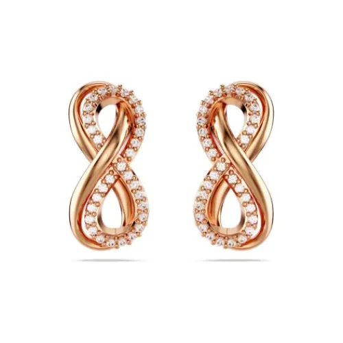 Swarovski Ohrringe-Hyperbola Ohrstecker Unendlichkeit Weiss Roségold - 5684085