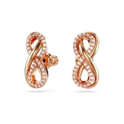 Swarovski Ohrringe-Hyperbola Ohrstecker Unendlichkeit Weiss Roségold - 5684085