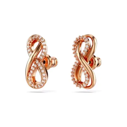 Swarovski Ohrringe-Hyperbola Ohrstecker Unendlichkeit Weiss Roségold - 5684085