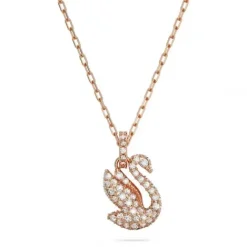 Swarovski Halsketten-Iconic Swan Halskette Schwan Klein Weiss Roségold - 5647555