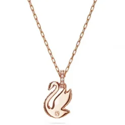 Swarovski Halsketten-Iconic Swan Halskette Schwan Klein Weiss Roségold - 5647555