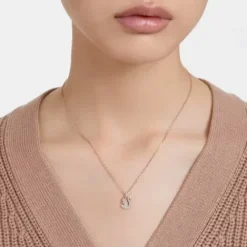 Swarovski Halsketten-Iconic Swan Halskette Schwan Klein Weiss Roségold - 5647555
