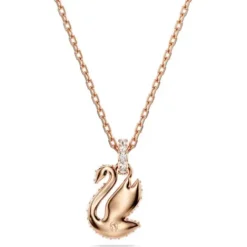 Swarovski Halsketten-Iconic Swan Halskette Schwan Klein Schwarz Roségold - 5678046