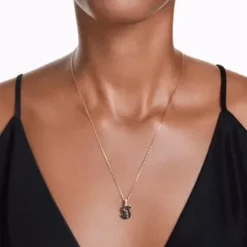 Swarovski Halsketten-Iconic Swan Halskette Schwan Klein Schwarz Roségold - 5678046