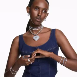 Swarovski Armbänder-Idyllia Armreif Blume Blau - 5680014