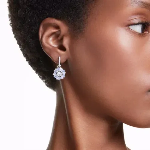 Swarovski Ohrringe-Idyllia Drop Ohrhänger Blume Blau - 5680016