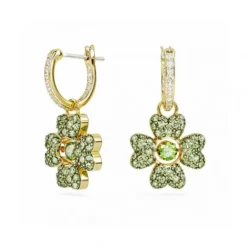 Swarovski Ohrringe-Idyllia Drop Ohrhänger Glücksklee Grün Gold - 5670664