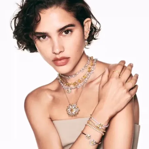 Swarovski Ohrringe-Idyllia Drop Ohrhänger Blume Gelb - 5683243