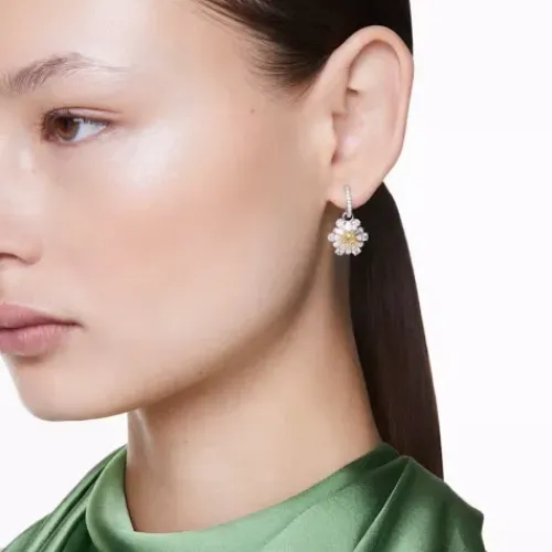 Swarovski Ohrringe-Idyllia Drop Ohrhänger Blume Gelb - 5683243