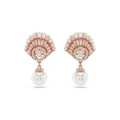 Swarovski Ohrringe-Idyllia Drop Ohrhänger Muschel Weiss Roségold - 5689196