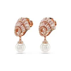 Swarovski Ohrringe-Idyllia Drop Ohrhänger Muschel Weiss Roségold - 5689196