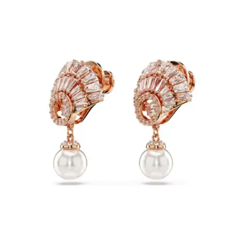 Swarovski Ohrringe-Idyllia Drop Ohrhänger Muschel Weiss Roségold - 5689196