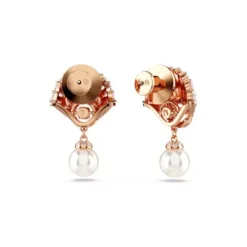 Swarovski Ohrringe-Idyllia Drop Ohrhänger Muschel Weiss Roségold - 5689196