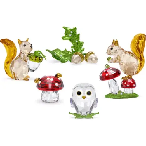 Swarovski Dekorationen-Idyllia Eichhörnchen und Pilze - 5684343