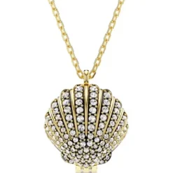 Swarovski Halsketten-Idyllia Halskette Kristallperle Muschel Weiss Gold - 5683966