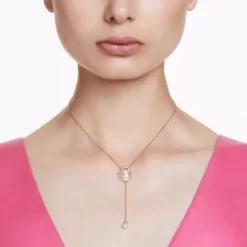 Swarovski Halsketten-Idyllia Y Halskette Muschel Weiss Roségold - 5680299
