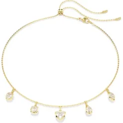 Swarovski Halsketten-Imber Halskette Verschiedene Schliffe Weiss Gold - 5705463