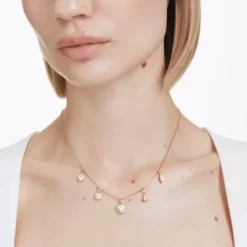 Swarovski Halsketten-Imber Halskette Verschiedene Schliffe Weiss Gold - 5705463