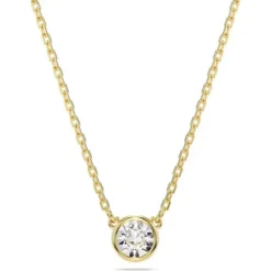 Swarovski Halsketten-Imber Halskette Rundschliff Weiss Gold - 5684511