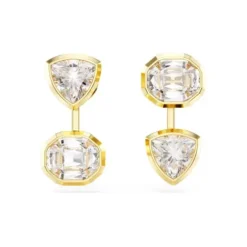 Swarovski Ohrringe-Imber Ohrring Jackets Asymmetrisches Design Verschiedene Schliffe Weiss Gold - 5705461