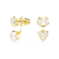Swarovski Ohrringe-Imber Ohrring Jackets Asymmetrisches Design Verschiedene Schliffe Weiss Gold - 5705461