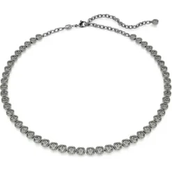Swarovski Halsketten-Imber Tennis Halskette Rundschliff Grau - 5682593