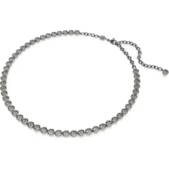 Swarovski Halsketten-Imber Tennis Halskette Rundschliff Grau - 5682593