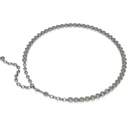 Swarovski Halsketten-Imber Tennis Halskette Rundschliff Grau - 5682593