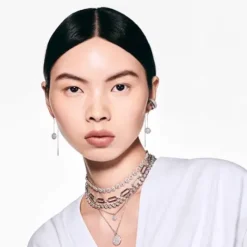 Swarovski Halsketten-Imber Tennis Halskette Rundschliff Weiss - 5682595