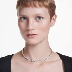 Swarovski Halsketten-Imber Tennis Halskette Rundschliff Weiss - 5682595