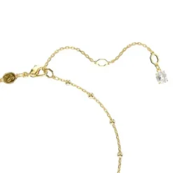 Swarovski Halsketten-Imber Y Halskette Rundschliff Verstreutes Design Weiss Gold - 5684510