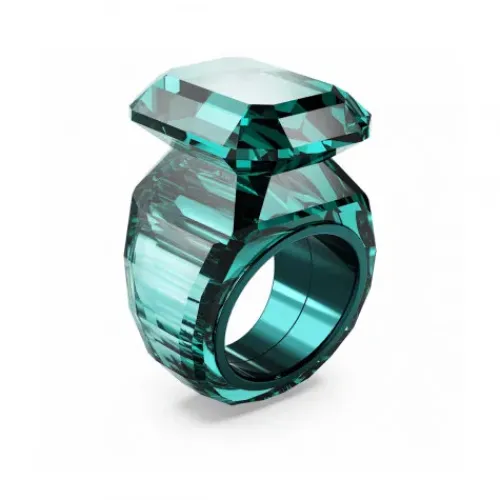 Swarovski Ringe-Lucent Cocktail Ring Oktagon Schliff Grün