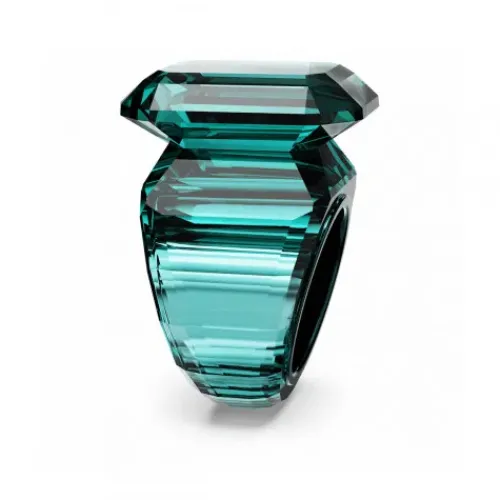 Swarovski Ringe-Lucent Cocktail Ring Oktagon Schliff Grün