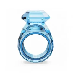Swarovski Ringe-Lucent Cocktail Ring Oktagon Schliff Blau