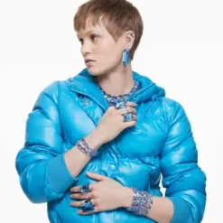 Swarovski Ringe-Lucent Cocktail Ring Oktagon Schliff Blau