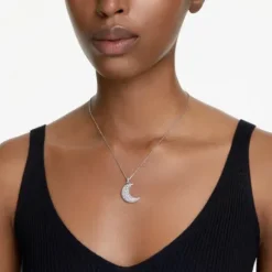 Swarovski Halsketten-Luna Halskette Mond Weiss - 5666181