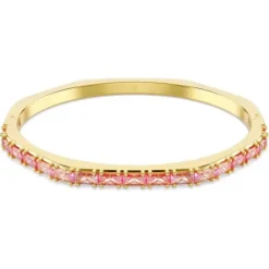 Swarovski Armbänder-Matrix Armreif Baguette Schliff Rosa Gold