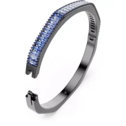Swarovski Armbänder-Matrix Armreif Baguette Schliff Blau Rutheniert