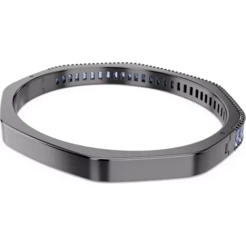 Swarovski Armbänder-Matrix Armreif Baguette Schliff Blau Rutheniert