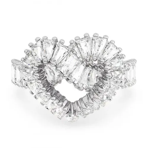 Swarovski Ringe-Matrix Cocktail Ring Verschiedene Schliffe Herz Weiss