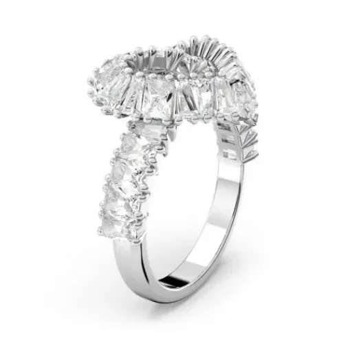 Swarovski Ringe-Matrix Cocktail Ring Verschiedene Schliffe Herz Weiss