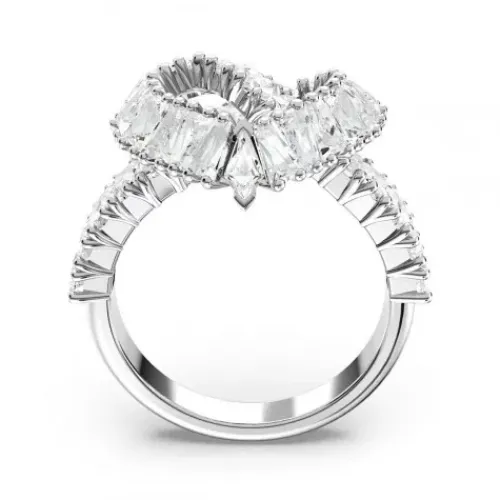 Swarovski Ringe-Matrix Cocktail Ring Verschiedene Schliffe Herz Weiss