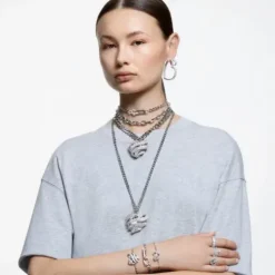 Swarovski Ringe-Matrix Cocktail Ring Verschiedene Schliffe Herz Weiss