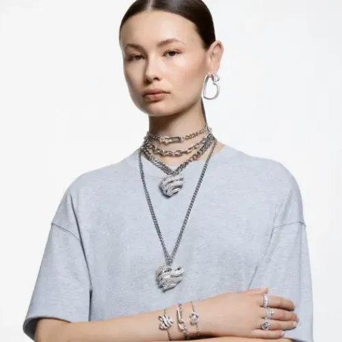 Swarovski Ringe-Matrix Cocktail Ring Verschiedene Schliffe Herz Weiss