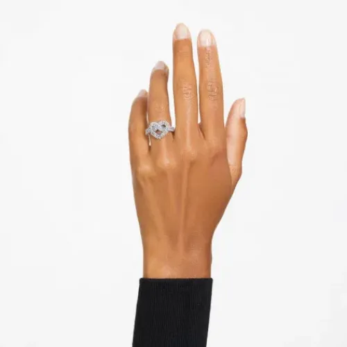 Swarovski Ringe-Matrix Cocktail Ring Verschiedene Schliffe Herz Weiss